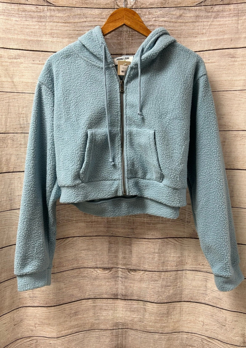 Cropped best sale sherpa hoodie