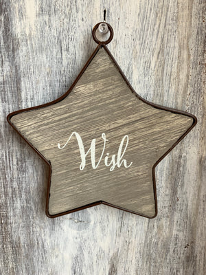 Assorted Wooden Star Ornament